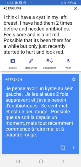 Google Translate for Doctors Appointment